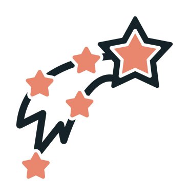 Kayan Yıldızlar simge vektör çizimi