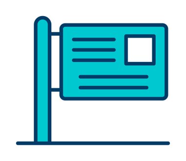 Reklam panosu. Web simgesi basit illüstrasyon