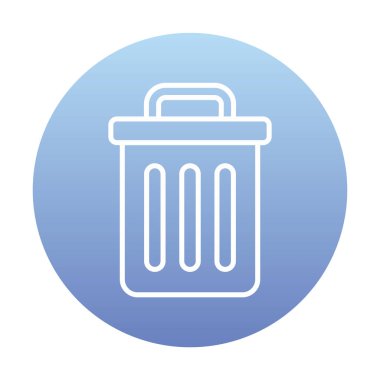 Çöp kutusu web simgesi, vektör illüstrasyonu