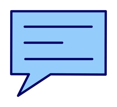 konuşma balonu mesaj simgesi vektör çizim tasarım