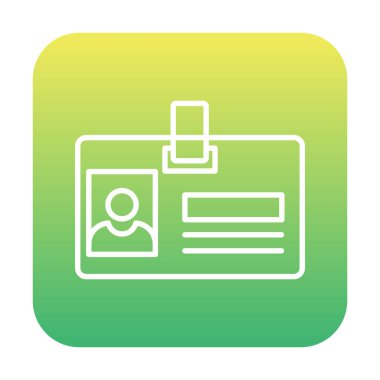 kimlik kartı simgesi, vektör illüstrasyonu basit tasarım