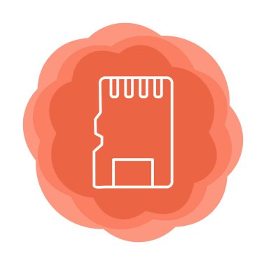 SD kart simgesi vektör illüstrasyonu 