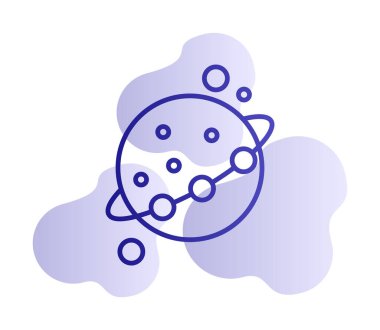 Gezegenler simgesi, vektör illüstrasyonu