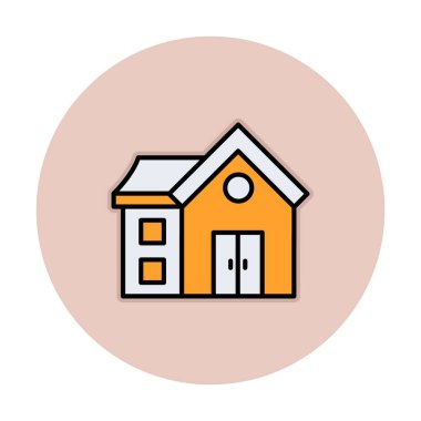 ev vektörü düz renk simgesi