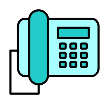 masa telefonu simgesi, vektör illüstrasyonu basit tasarım