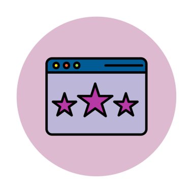 Web sayfası Geri bildirim simgesi, vektör illüstrasyonu