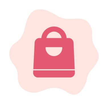 Alışveriş poşeti simgesi, vektör illüstrasyonu 