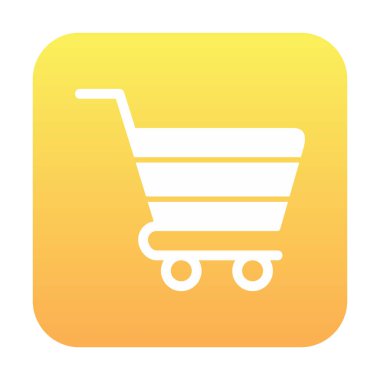 Alışveriş arabası simgesi, vektör çizimi basit tasarım