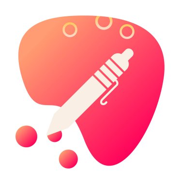 Tükenmez kalem simge vektör çizim 