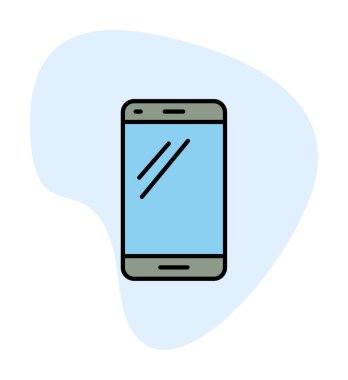 akıllı telefon simgesi, vektör illüstrasyonu basit tasarım