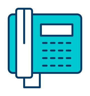 Basit Telefon Simgesi, vektör illüstrasyonu