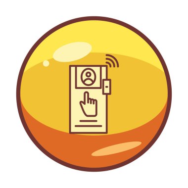 Kapı Kamera simgesi vektör illüstrasyonu 