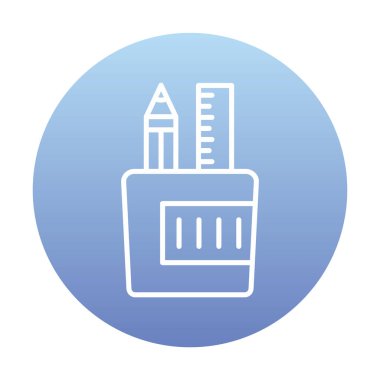 Kırtasiye web simgesi beyaz arkaplanda izole edildi