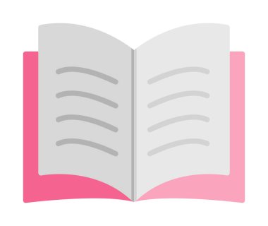 kitap düz simge vektör çizim