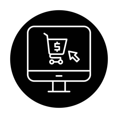 Projeniz için çevrimiçi alışveriş simgesi