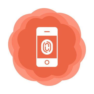 parmak izi kutsal kişilerin resmi, vektör çizim ile Smartphone 