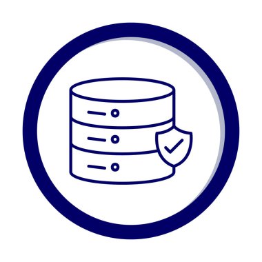 veritabanı simgesi modayı izole etti. veri depolama renk çizgisi vektörü simgesi                                                           