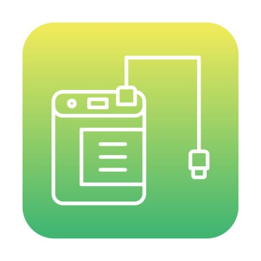 harici sabit disk simgesi, vektör illüstrasyonu basit tasarım