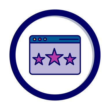 Web sayfası Geri bildirim simgesi, vektör illüstrasyonu