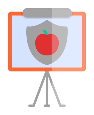 Beyaz arkaplanda besin sunum vektörü illüstrasyonu