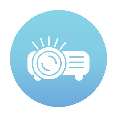 Projektör simgesi basit illüstrasyon vektörü