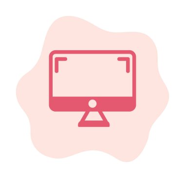 bilgisayar izleme simgesi, vektör illüstrasyonu basit tasarım