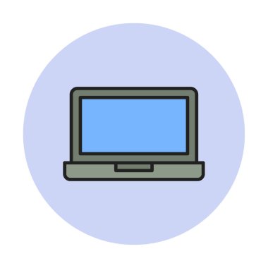 dizüstü bilgisayar simgesi, vektör illüstrasyonu basit tasarım 