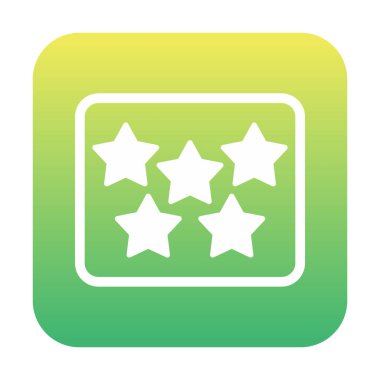 Beş Yıldız derecelendirme konsepti vektör çizimi