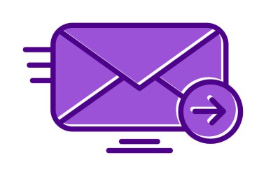 zarf, posta simgesi vektör illüstrasyonu