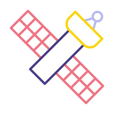 Uydu Simgesi, vektör illüstrasyonu