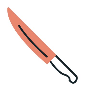 Basit ağ bıçağı düz vektör simgesi 