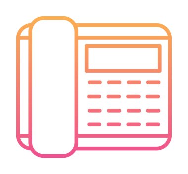 Basit Telefon Simgesi, vektör illüstrasyonu