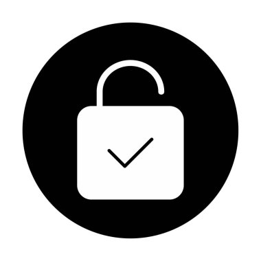 Beyaz arkaplanda asma kilit vektör çizimi