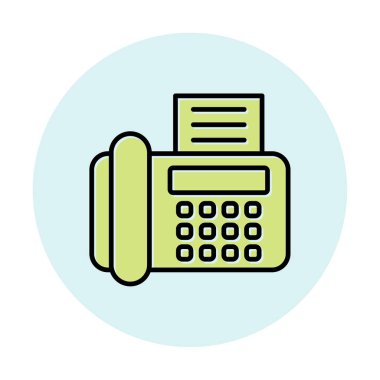 Faks makinesi. Web simgesi basit illüstrasyon