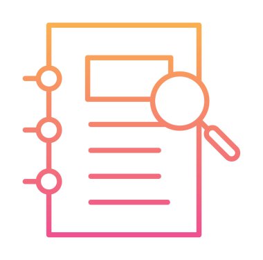 ofis kağıdı ve büyüteç