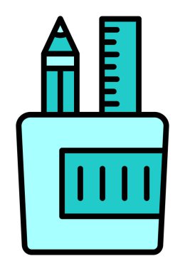 Kırtasiye web simgesi beyaz arkaplanda izole edildi