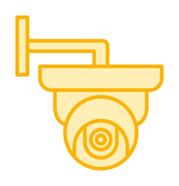 Basit bir CCTV kamera simgesi, vektör illüstrasyonu