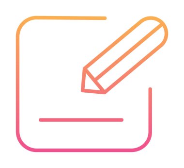 Simgeyi kalem, vektör illüstrasyonu basit tasarım ile düzenle