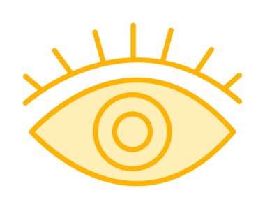 Göz simgesi. düz vektör illüstrasyonu