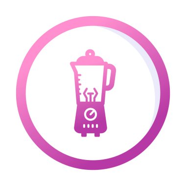 Fırın, yemek pişirme ve vektör illüstrasyonu için renkli karıştırıcı simgesi