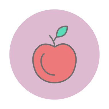 elma web simgesi, vektör çizim  