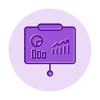 Beyaz arkaplan üzerinde sunum vektörü illüstrasyonunu çalıştır