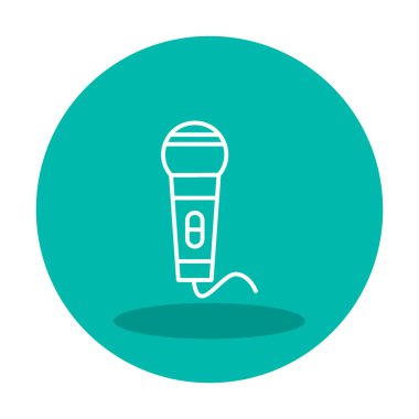 Mikrofon. Web simgesi vektör illüstrasyonu