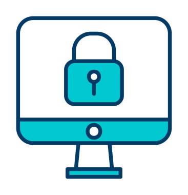 Beyaz arkaplanda asma kilit vektör çizimi