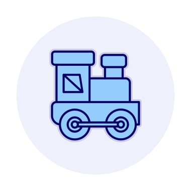 Tren oyuncağı simgesinin vektör illüstrasyonu