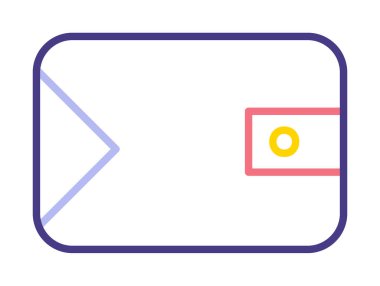 cüzdan vektör simgesi basit illüstrasyon