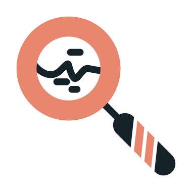 Büyüteç simgesi. Arama tuşu, renkli vektör illüstrasyonu 