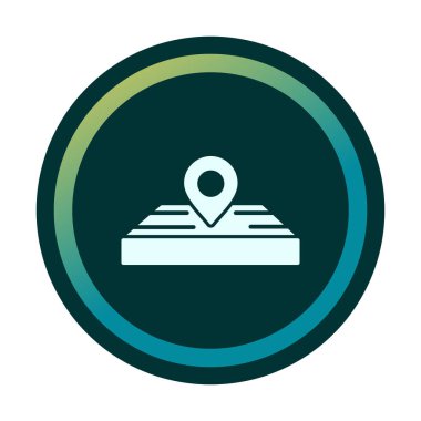 konum pin simgesi, vektör illüstrasyonu basit tasarım