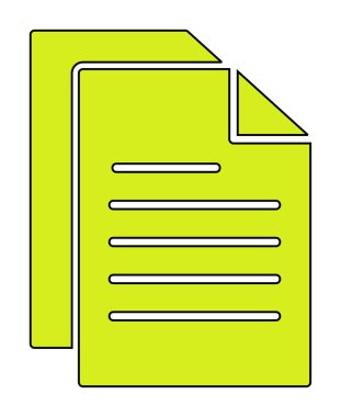 belge ikon vektör illüstrasyonu