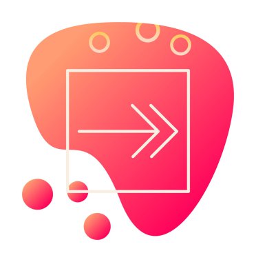 Sağ Ok simgesi, vektör illüstrasyonu basit tasarım